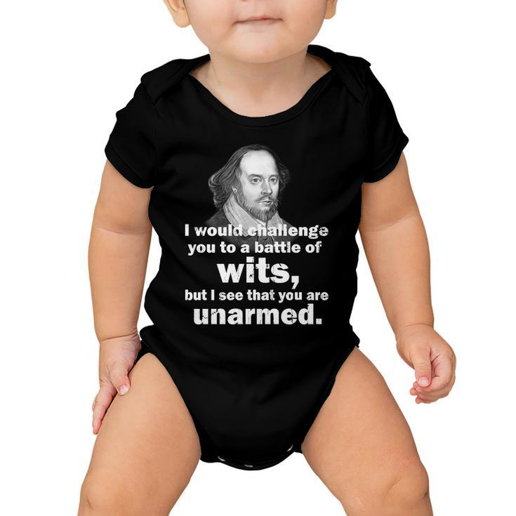 William Shakespeare Wits Quote Tshirt Baby Onesie