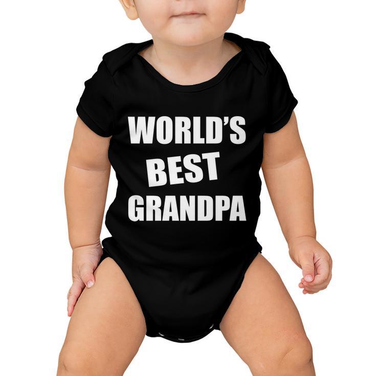 Worlds Best Grandpa Tshirt Baby Onesie