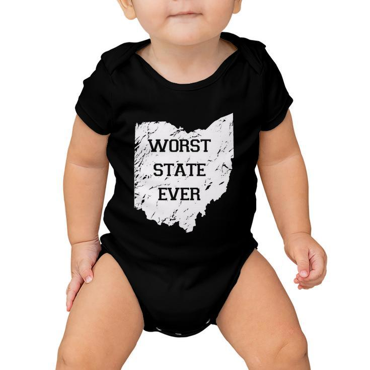 Worst State Ever Ohio Sucks Tshirt Baby Onesie