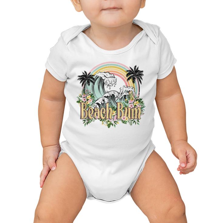 Vintage Retro Beach Bum Tropical Summer Vacation Gifts  Baby Onesie