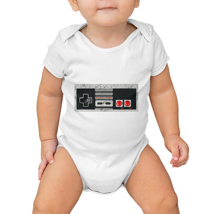 40 Year Old Fourty Birthday Gift Level 40 Unlocked Gamer Baby Onesie