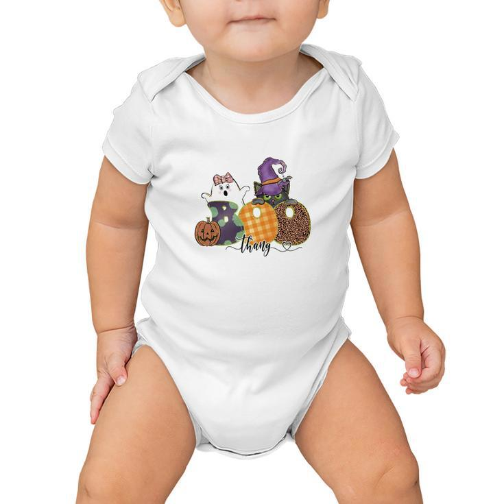Boo Thang Boo Crew Cat Witch Funny Halloween Baby Onesie