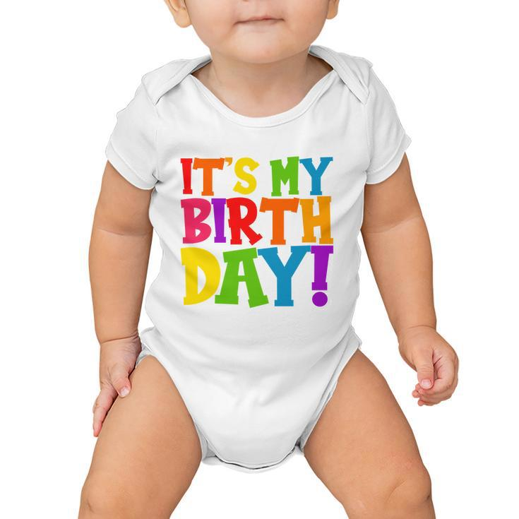 Cute Colorful Its My Birthday Baby Onesie