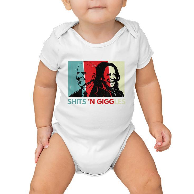 Funny Anti Biden Harris Shits N Giggles Political Gift Baby Onesie