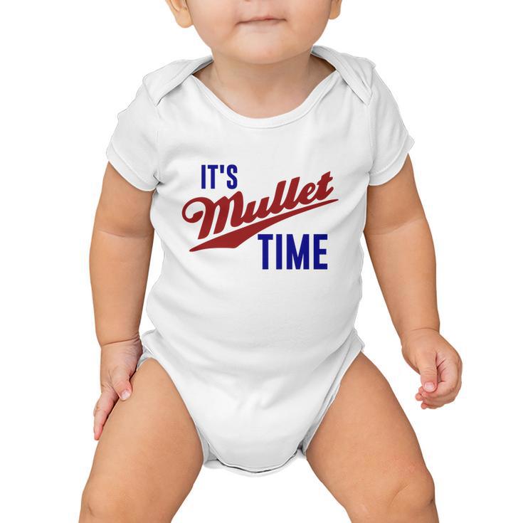 It’S Mullet Time Funny Redneck Mullet Baby Onesie