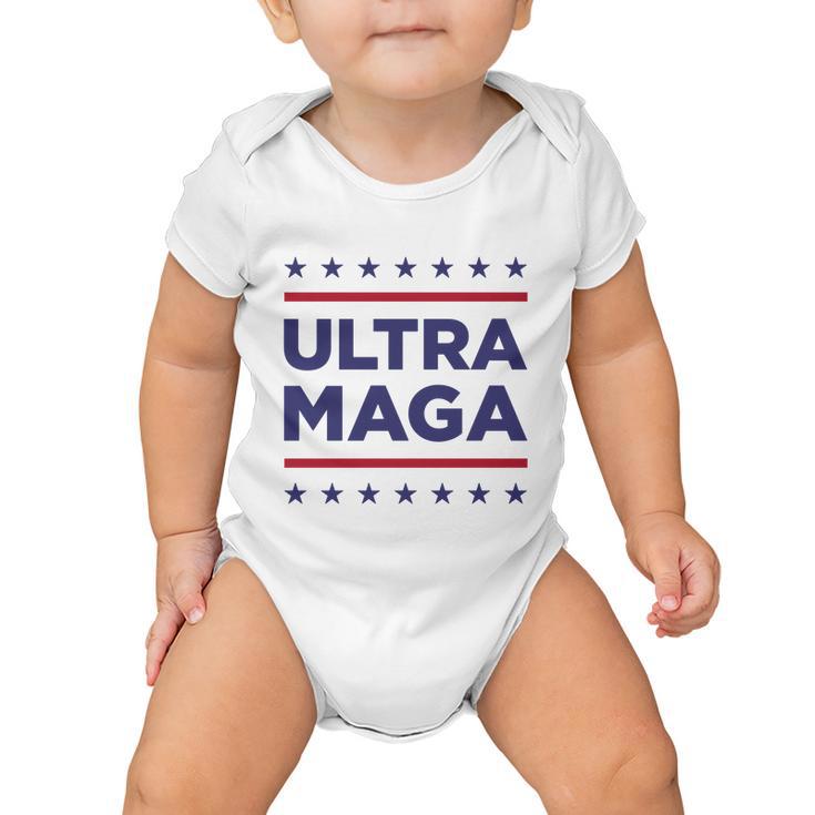 Ultra Maga American Flag Tshirt V4 Baby Onesie