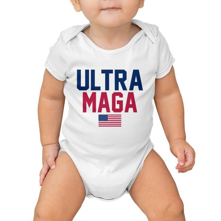 Ultra Maga Shirt Funny Anti Biden American Flag Pro Trump Trendy Tshirt Baby Onesie