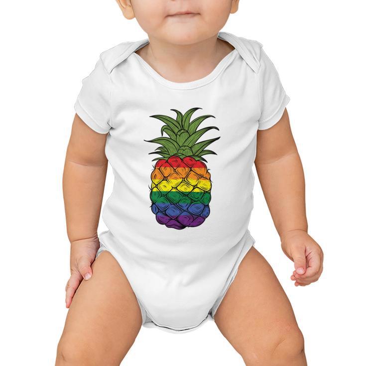 Lgbtq Pineapple Pride Gay Lesbian Pride Pineapple Funny Gift Baby Onesie