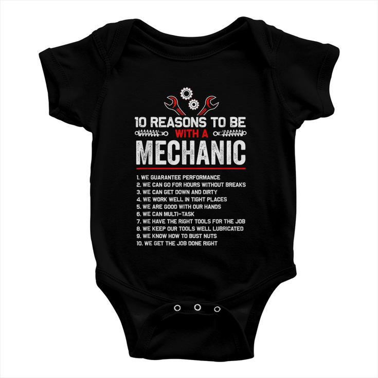 10 Reasons To Be With A Mechanic For Men Car Mechanics Baby Onesie