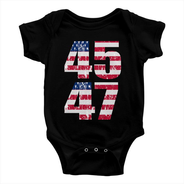 45 47 Trump 2024 Tshirt V2 Baby Onesie