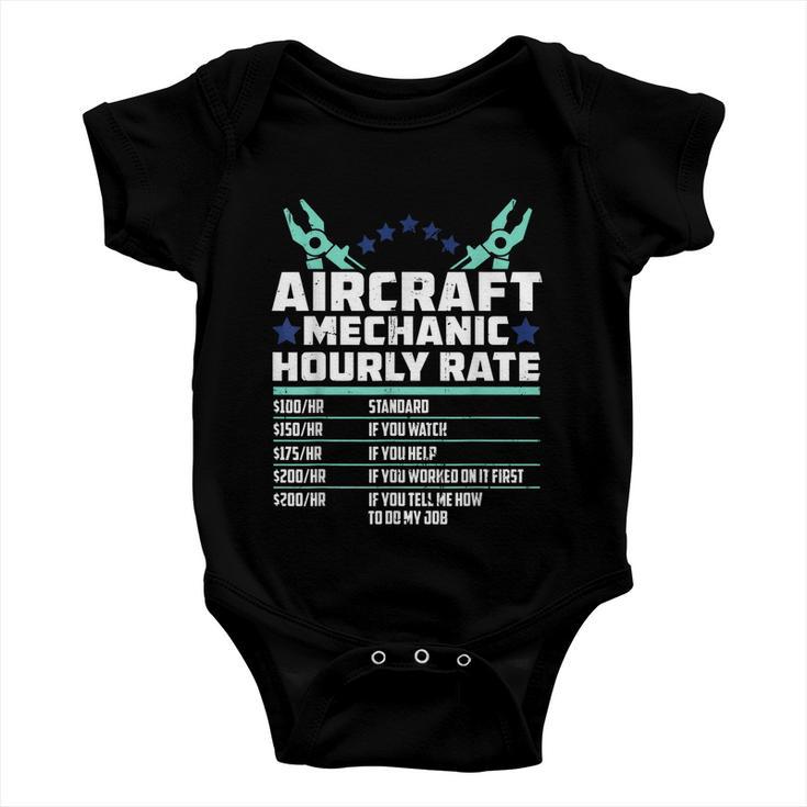 Aircraft Technician Hourly Rate Airplane Plane Mechanic Baby Onesie