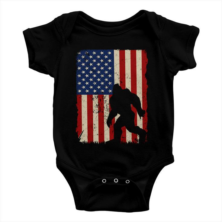 American Flag Gorilla Plus Size 4Th Of July Graphic Plus Size Shirt For Men Wome Baby Onesie
