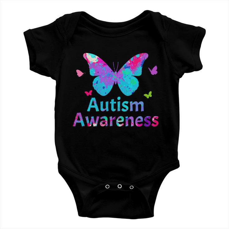 Autism Awareness Butterflies Tshirt Baby Onesie