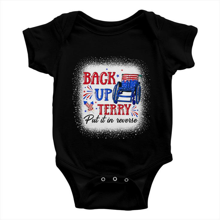 Back Up Terry Put It In Reverse 4Th Of July American Flag Baby Onesie