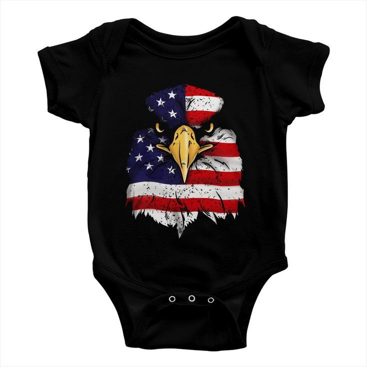 Bald Eagle 4Th Of July American Flag Patriotic Freedom Usa Gift Baby Onesie