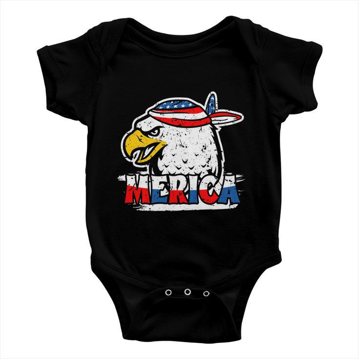 Bald Eagle Mullet American Flag Merica 4Th Of July Great Gift Baby Onesie