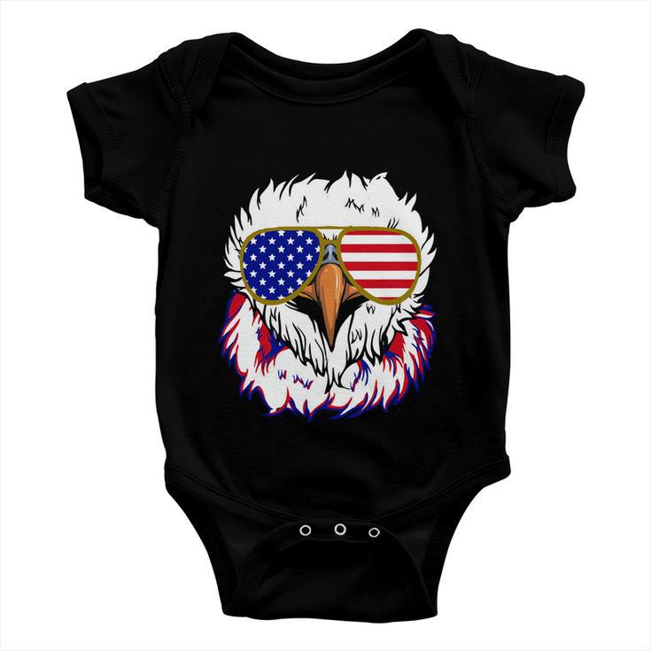 Bald Eagle With Mullet 4Th Of July American Flag Gift Baby Onesie