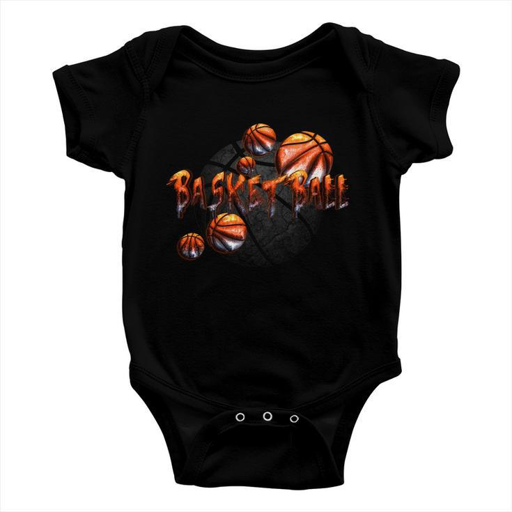Basketball Stone Logo Baby Onesie