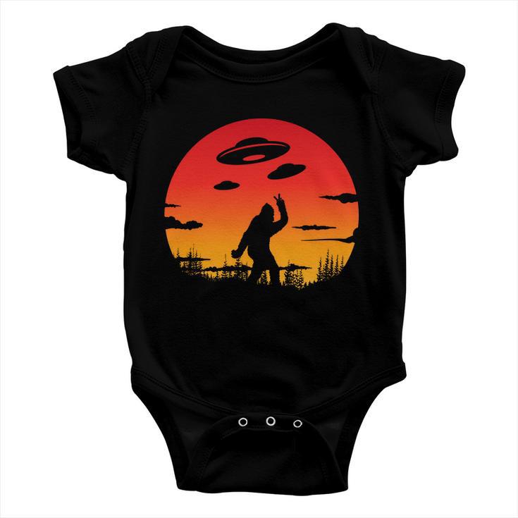 Believe Bigfoot Ufo Tshirt Baby Onesie