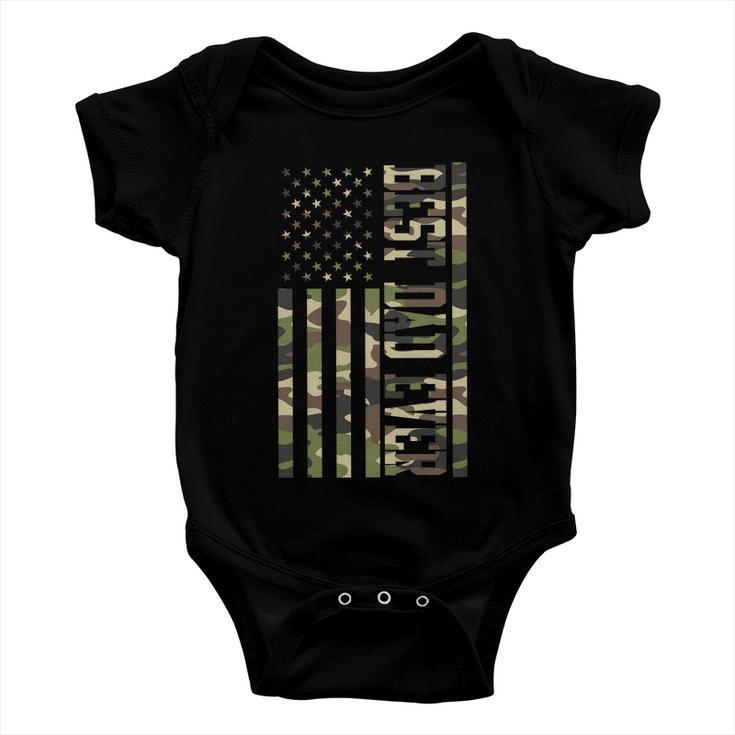 Best Dad Ever Army Flag Tshirt Baby Onesie