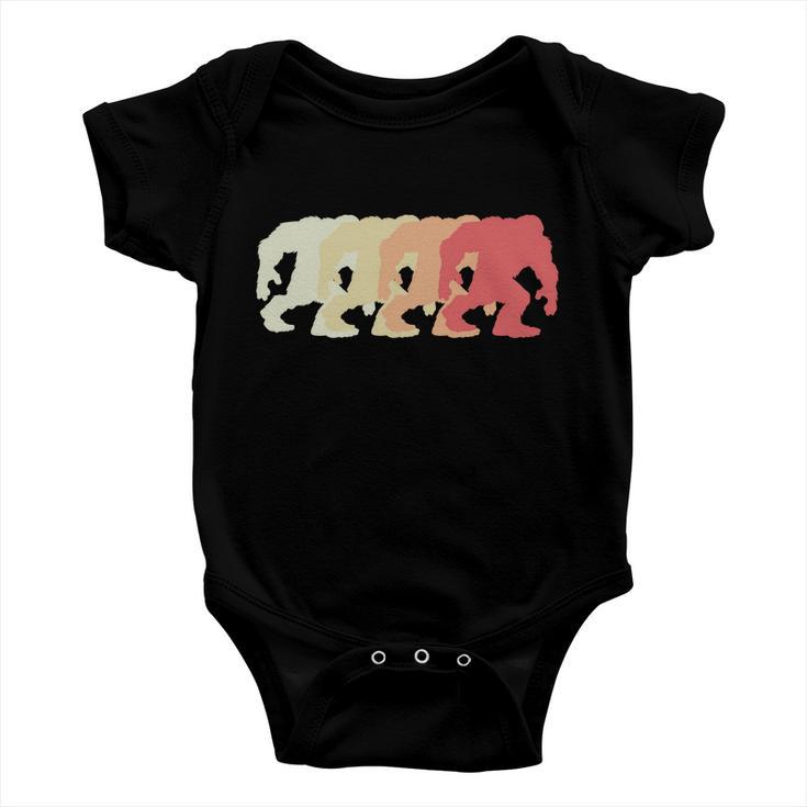 Bigfoot Silhouette Retro Sasquatch Tshirt Baby Onesie