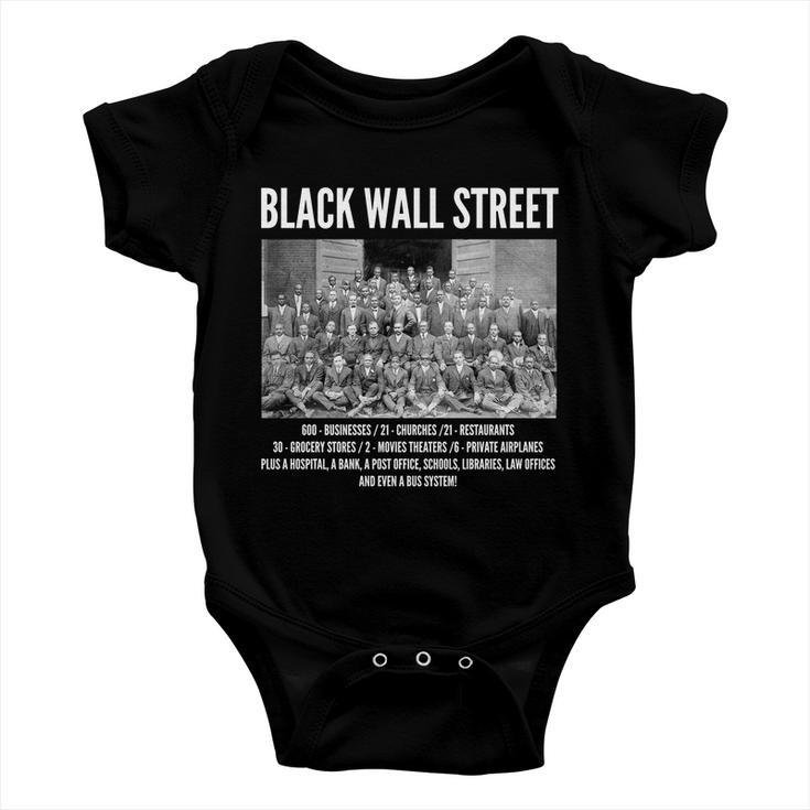 Black Wall Street Black History Tshirt Baby Onesie