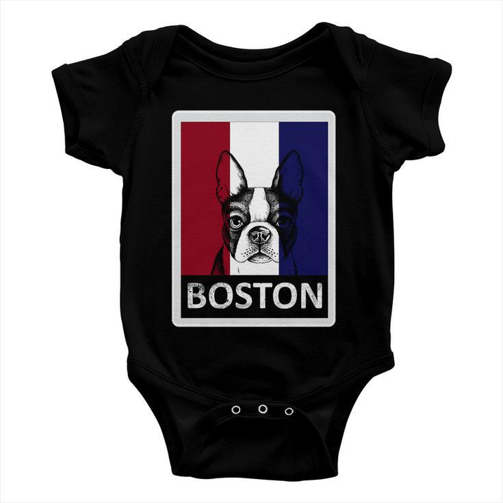 Boston Terrier Portrait Baby Onesie