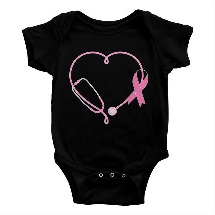 Breast Cancer Awareness Doctor Nurse Stethoscope Baby Onesie