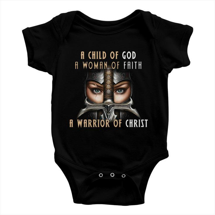 Child Of God Woman Of Faith Warrior Of Christ Tshirt Baby Onesie