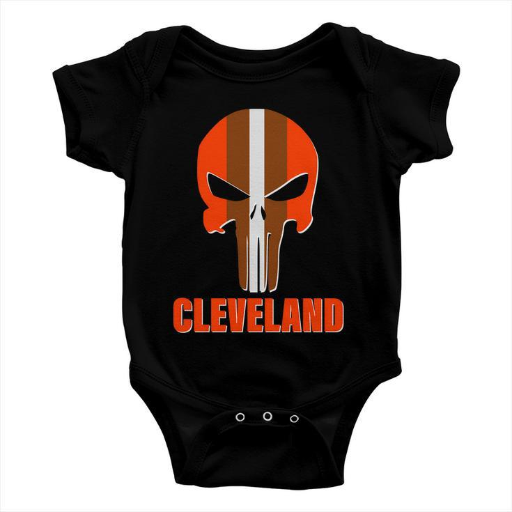 Cleveland Skull Football Tshirt Baby Onesie