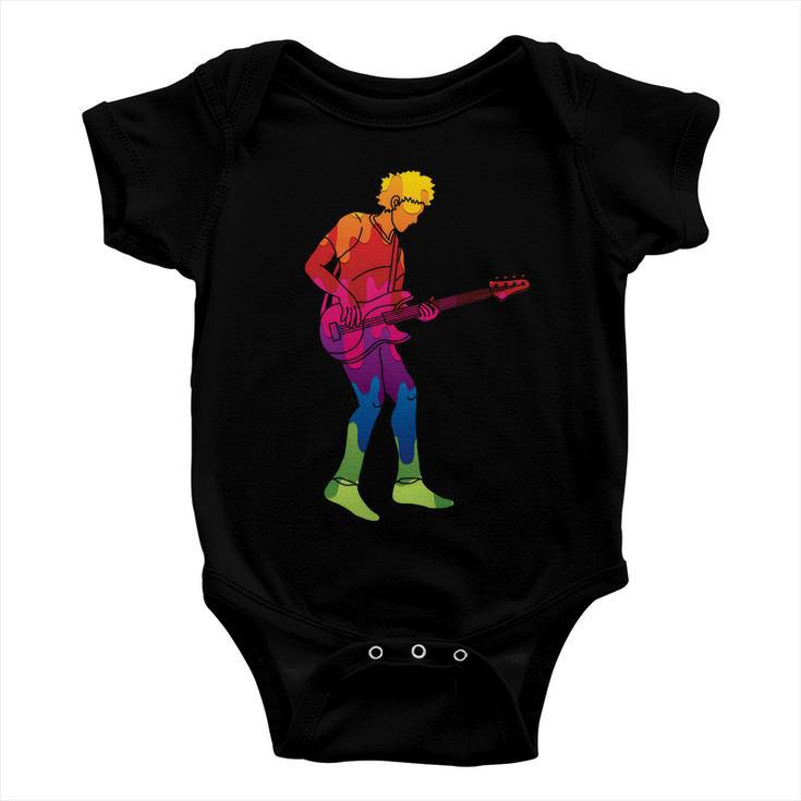 Cool Colorful Music Guitar Guy Baby Onesie