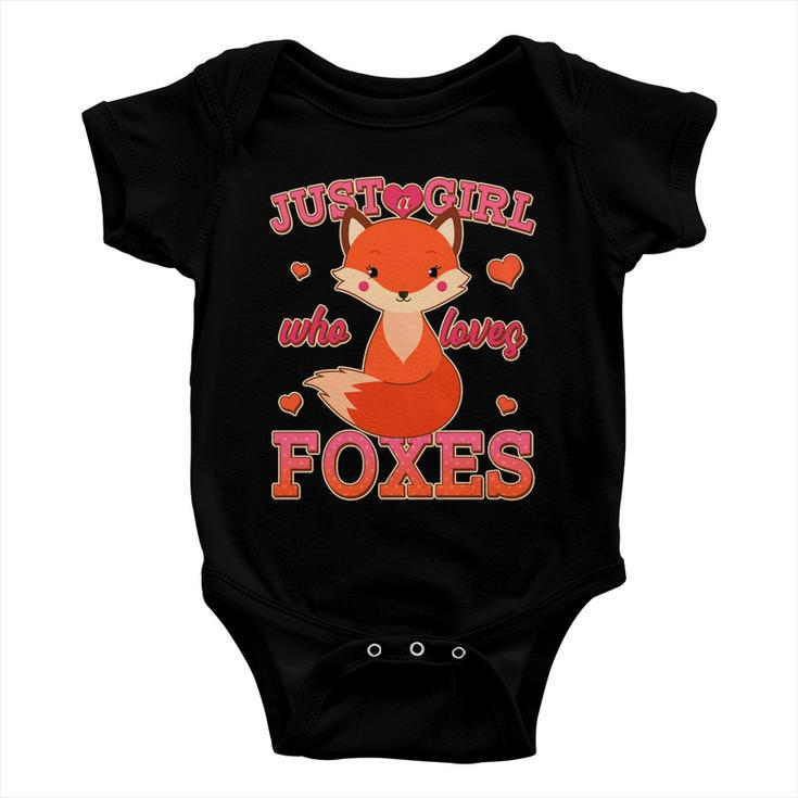 Cute Just A Girl Who Loves Foxes V2 Baby Onesie