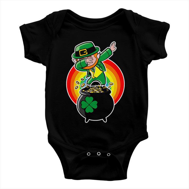 Dabbing Leprechaun Funny Irish Dab St Patricks Day Baby Onesie