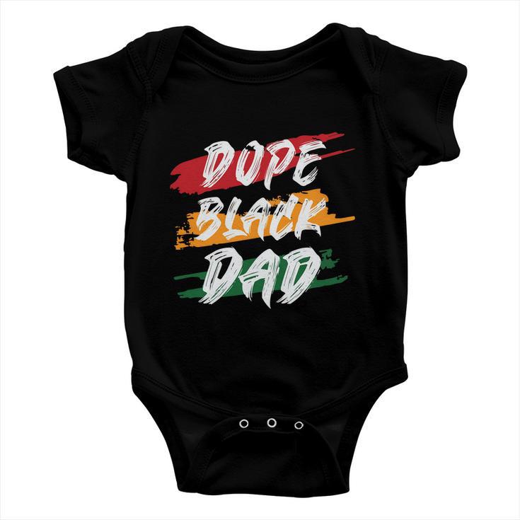 Dope Black Dad Fathers Day Juneteenth Baby Onesie