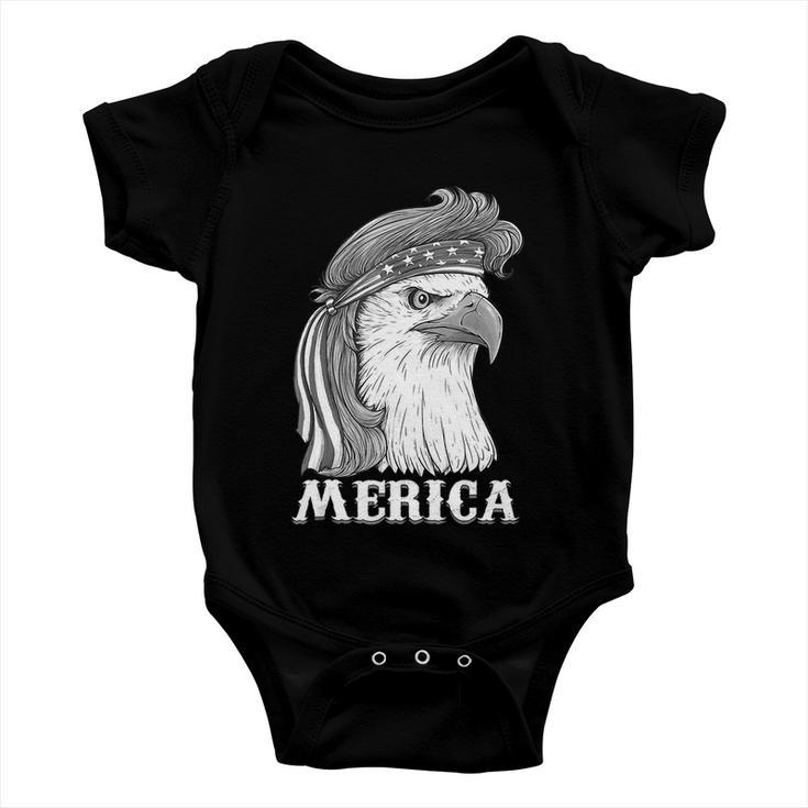 Eagle Mullet 4Th Of July Usa American Flag Merica Gift V8 Baby Onesie