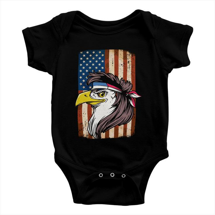 Eagle Mullet Usa American Flag Merica 4Th Of July Meaningful Gift V2 Baby Onesie