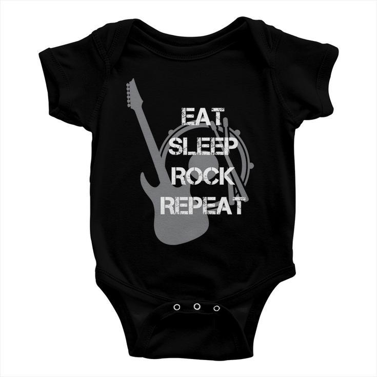 Eat Sleep Rock Repeat Baby Onesie