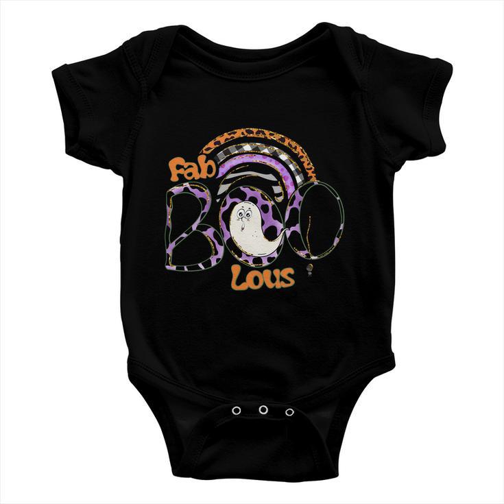 Fab Boo Lous Halloween Quote V3 Baby Onesie