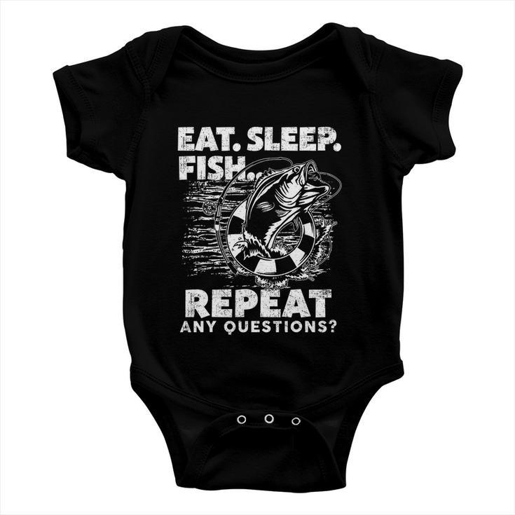 Fishing Eat Sleep Fish Repeat Fisherman Gift Baby Onesie