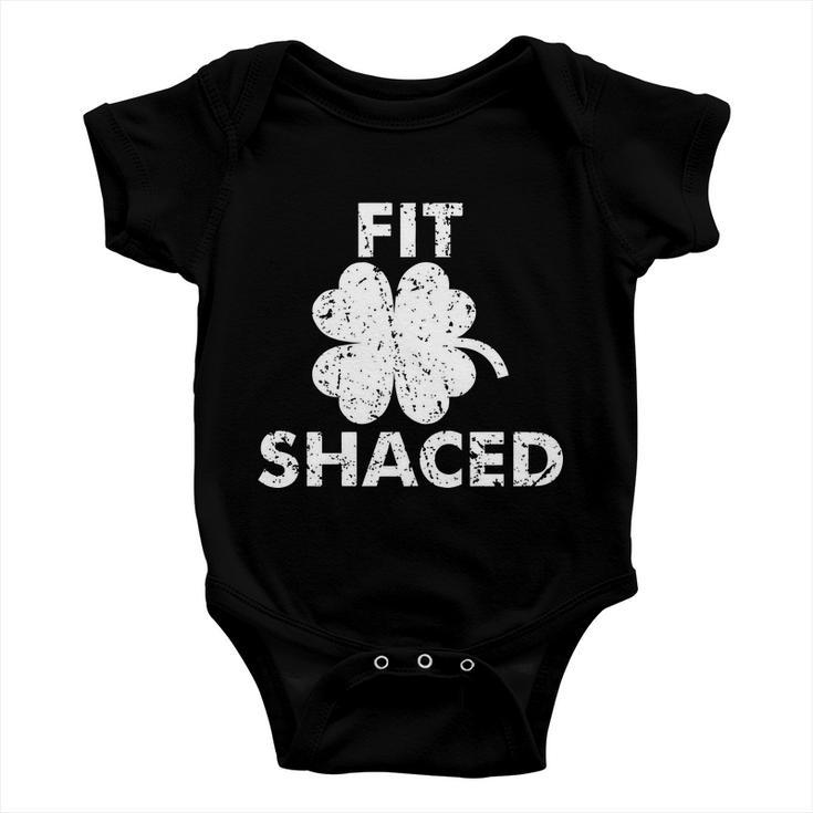 Fit Shaced Funny St Patricks Day Irish Clover Beer Drinking Tshirt Baby Onesie