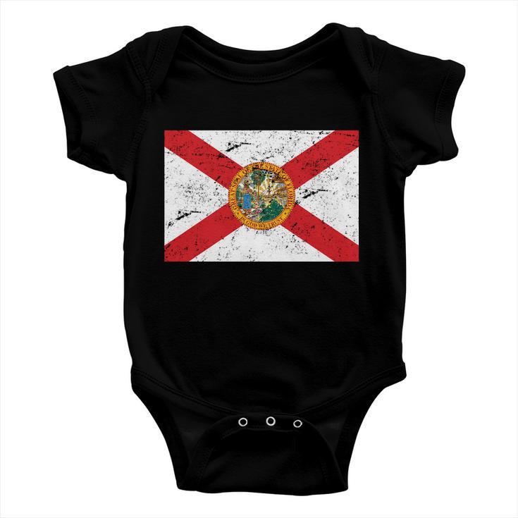 Florida Flag Distressed Vintage Baby Onesie