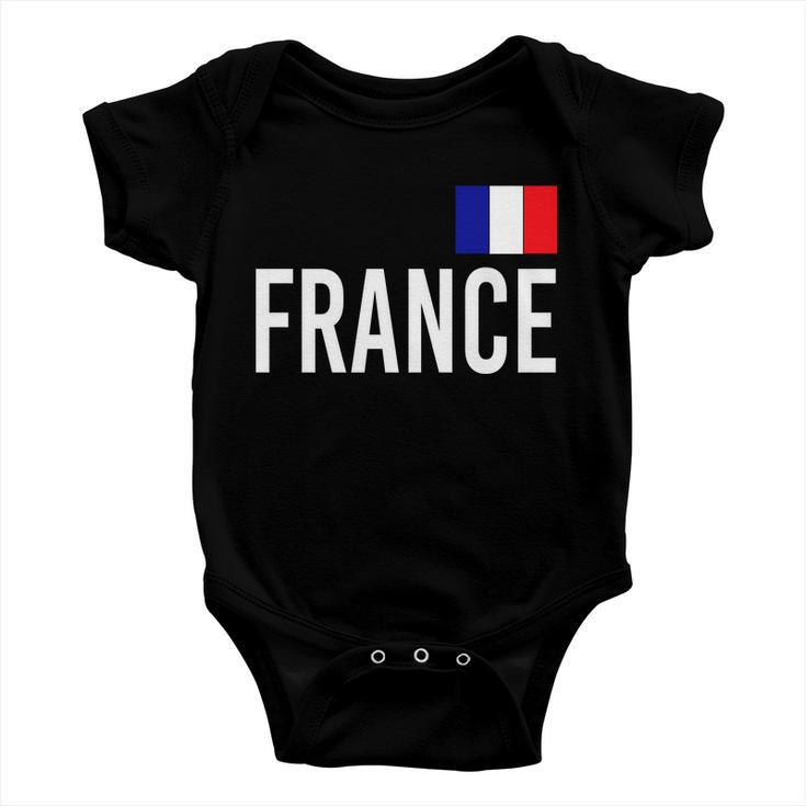 France Team Flag Logo Tshirt Baby Onesie