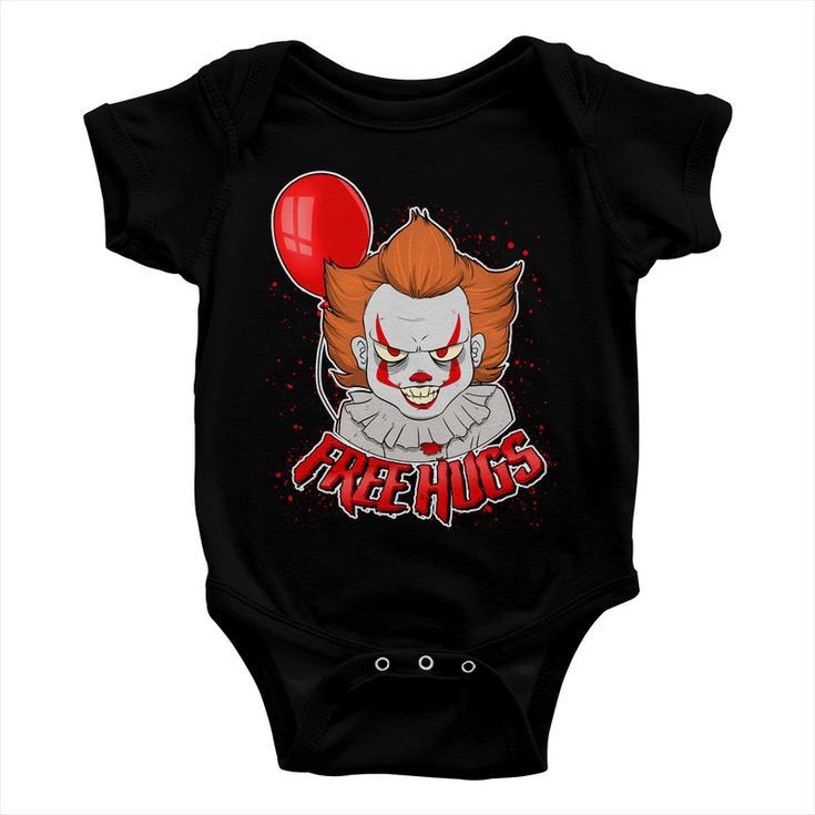 Free Hugs Scary Clown Funny Baby Onesie