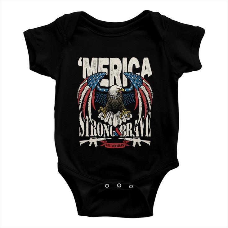 Funny 4Th Of July Usa Flag American Patriotic Eagle Gift Baby Onesie