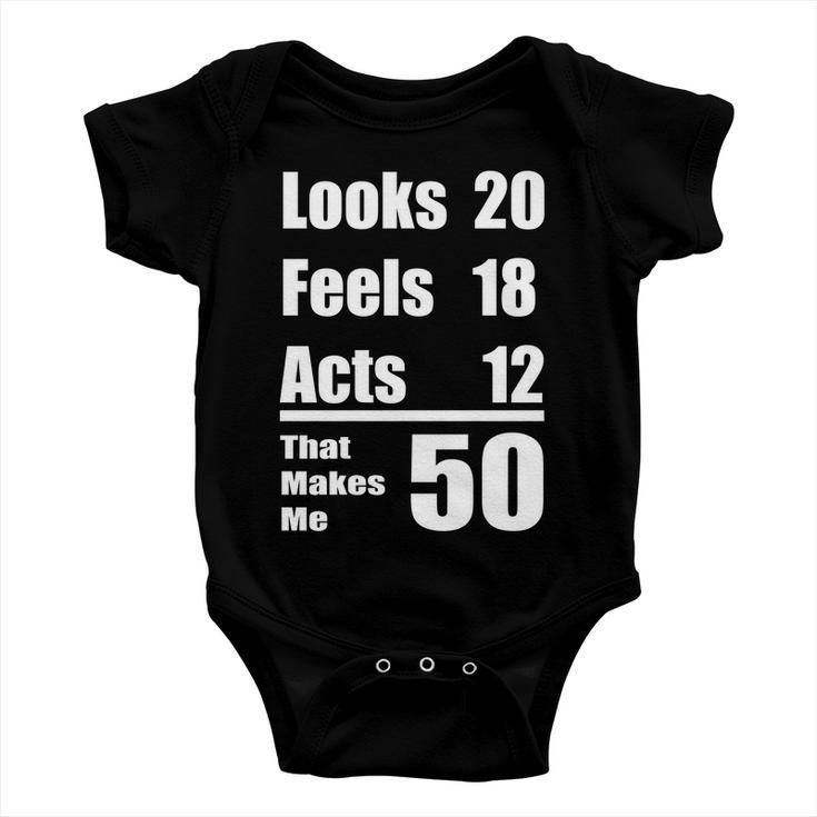 Funny 50Th Birthday Fifty Years Baby Onesie