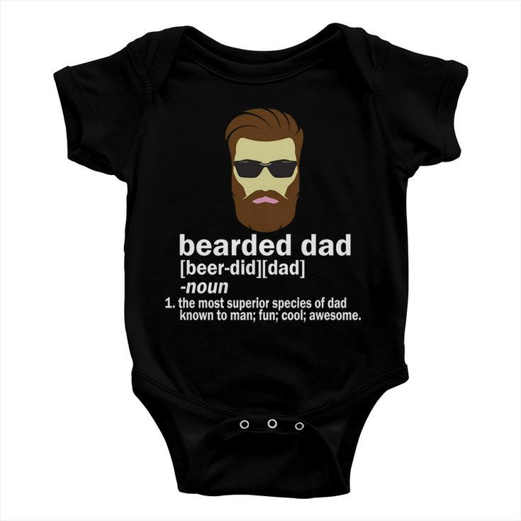 Funny Bearded Dad Definition Tshirt Baby Onesie