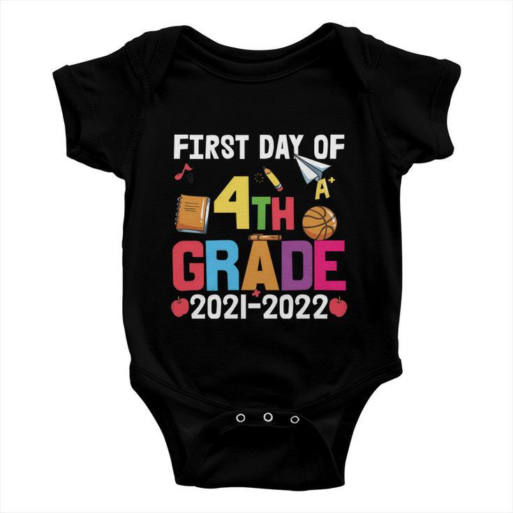Funny First Day Of 4Th Grade Back To School Baby Onesie