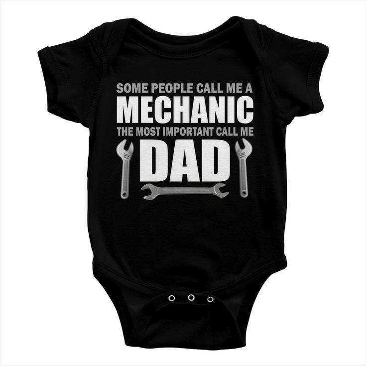 Funny Mechanic Dad Tshirt Baby Onesie