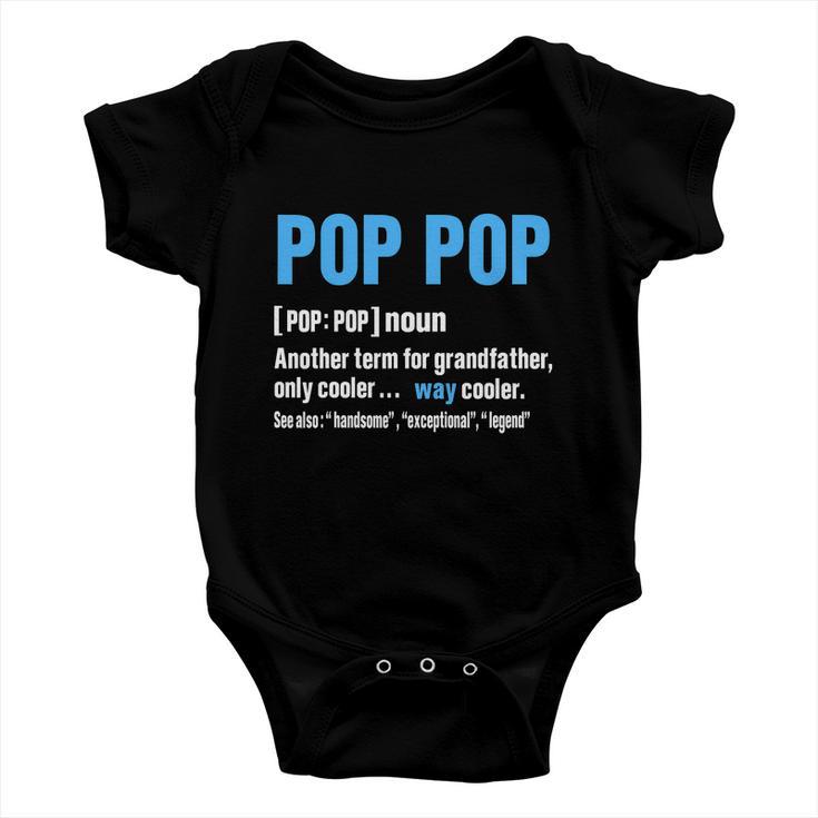 Funny Pop Pop Grandpa Fathers Day Poppop Baby Onesie