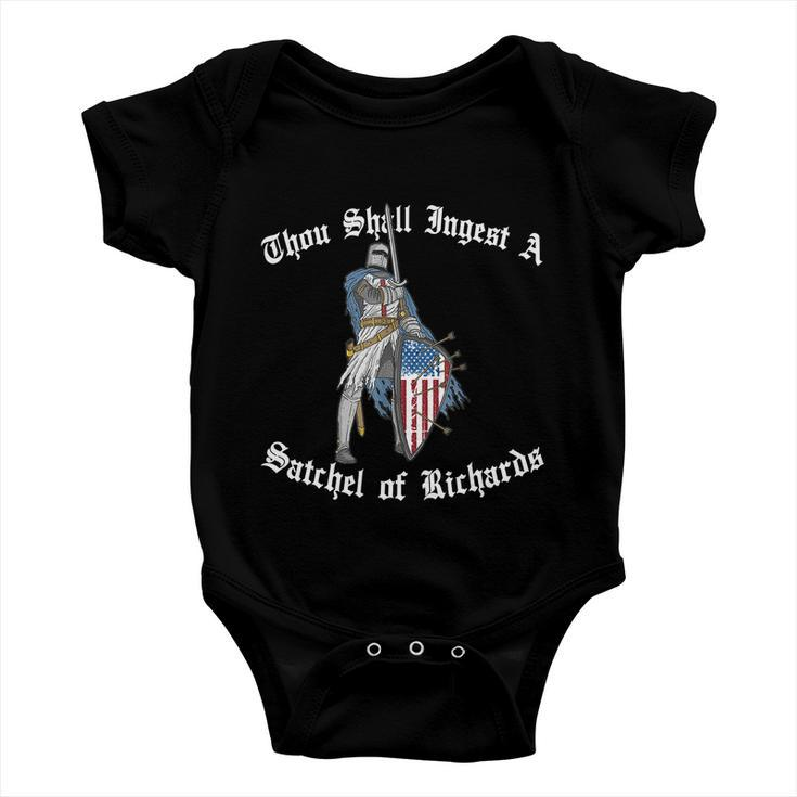 Funny Thou Shall Ingest A Satchel Of Richards Eat A Bag Of Dicks Gift Tshirt Baby Onesie